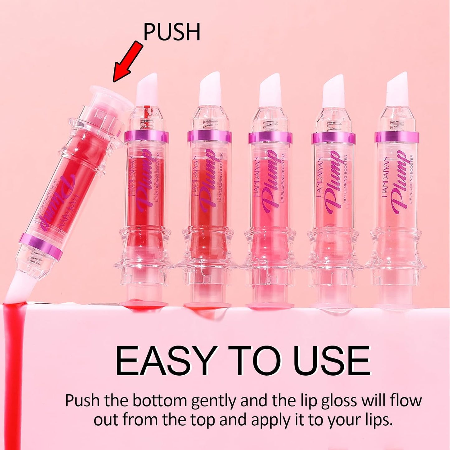 Erinde Plumper Gloss, Natural Spicy Plumping Booster Oil, Ultra-Hydrating & Nourishing Lip Enhancer, Glossy Finish Fuller Gloss for Women Girls, 06#