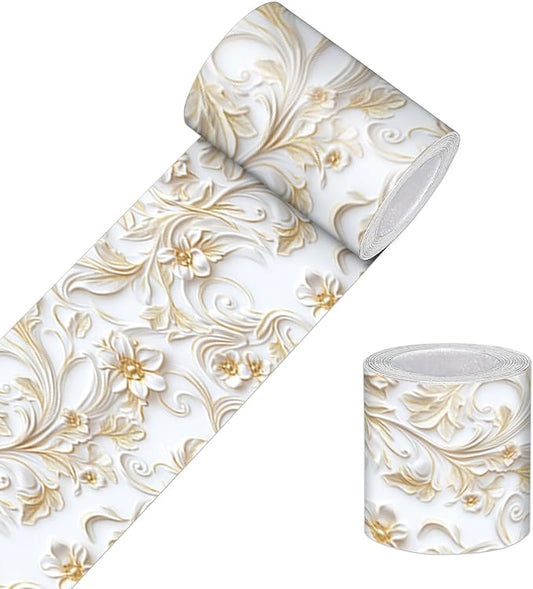 HOMETITUTE Wallpaper Border Peel and Stick Feather Texture Decorative Wall Trim by HOMETITUTE