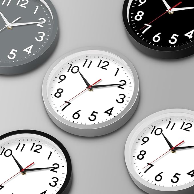 DAXSMY Wall Clock Modern Battery Operated 10 Inch Simpel Silent Non Ticking - Image 2
