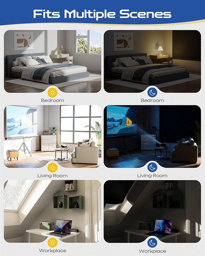 49" W x 48" L 100% Portable Blackout Curtains, Total Darkness No-Drill Black - Image 6