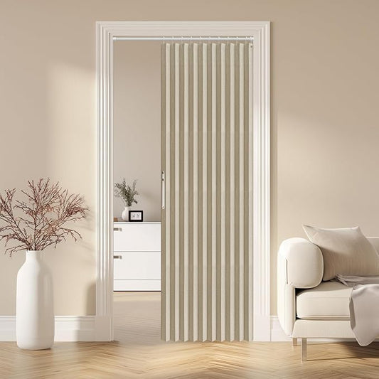 AJAZZ 100% Blackout Magnetic Door Curtain Accordion Doors Interior Folding by AJAZZ