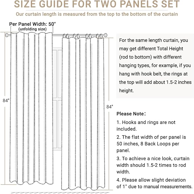 100% Blackout Shield Dark Brown Linen Blackout Curtains - Image 7