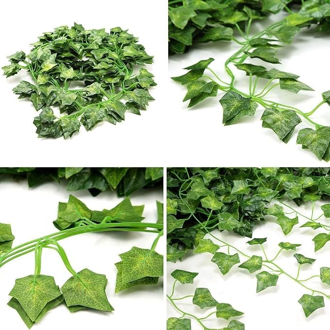 Comtelek 168 FT Artificial Ivy 24 Pack Ivy Vine Garland Ivy Leaves Greenery - Image 8