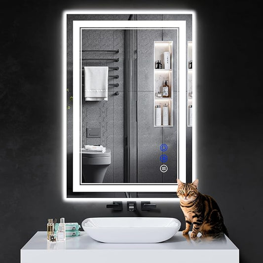 38"x26" LED Bathroom Mirror by INFINIGLASS