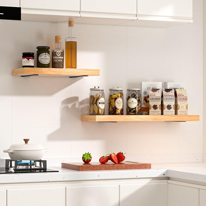 12 Pack - 14 inch Black Hidden L Shelf Bracket Iron Floating Shelf Brackets - Image 7