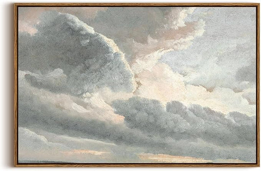 InSimSea Framed Canvas Wall Art Vintage Decor, Large Landscape Wall Art by InSimSeaArt