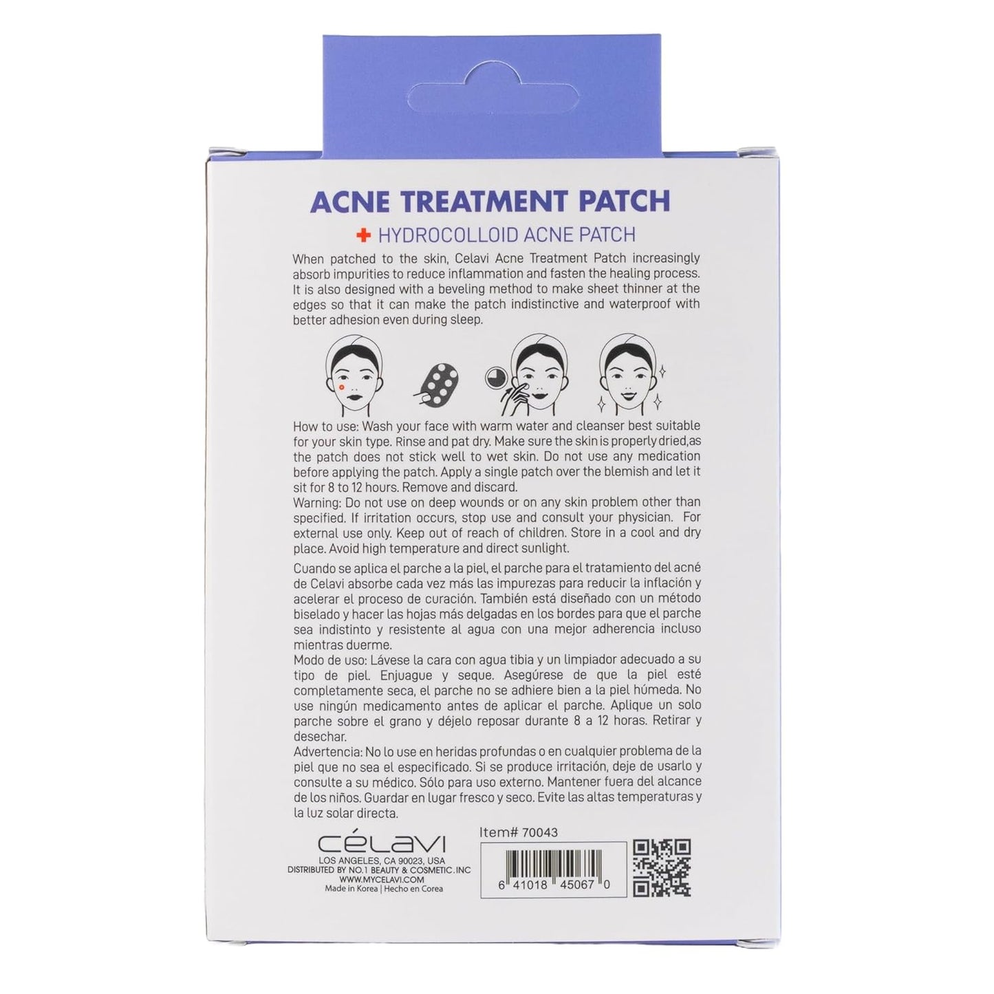 Celavi Acne Spot Treatment Hydrocolloid Patch (Acne Treatment, 60 Count)