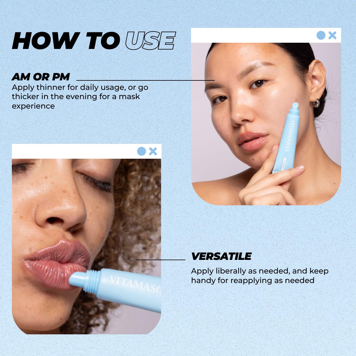 Vitamasques Overnight Lip Mask - Hydrating Coconut Flavor Lip Balm Moisturizer with Vitamins & Natural Oil Hydrates, Nourishes & Plumps Lips Area - Korean Skin Care Lip Care Products (Pack of 3)