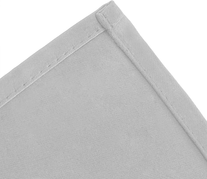 LEMOMO Light Grey Blackout Curtains 42 x 54 Inch Length Set of 2 Panels Grommet - Image 6