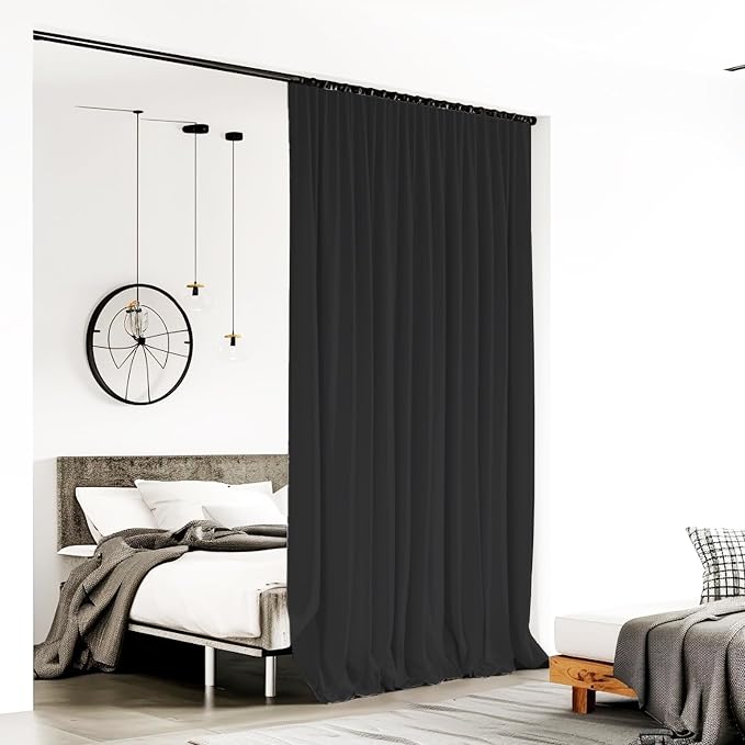 Room Divider Curtains for Ceiling Track Rod, 4.3 ft Wide x 9 ft Tall, 1 Panel - Image 2