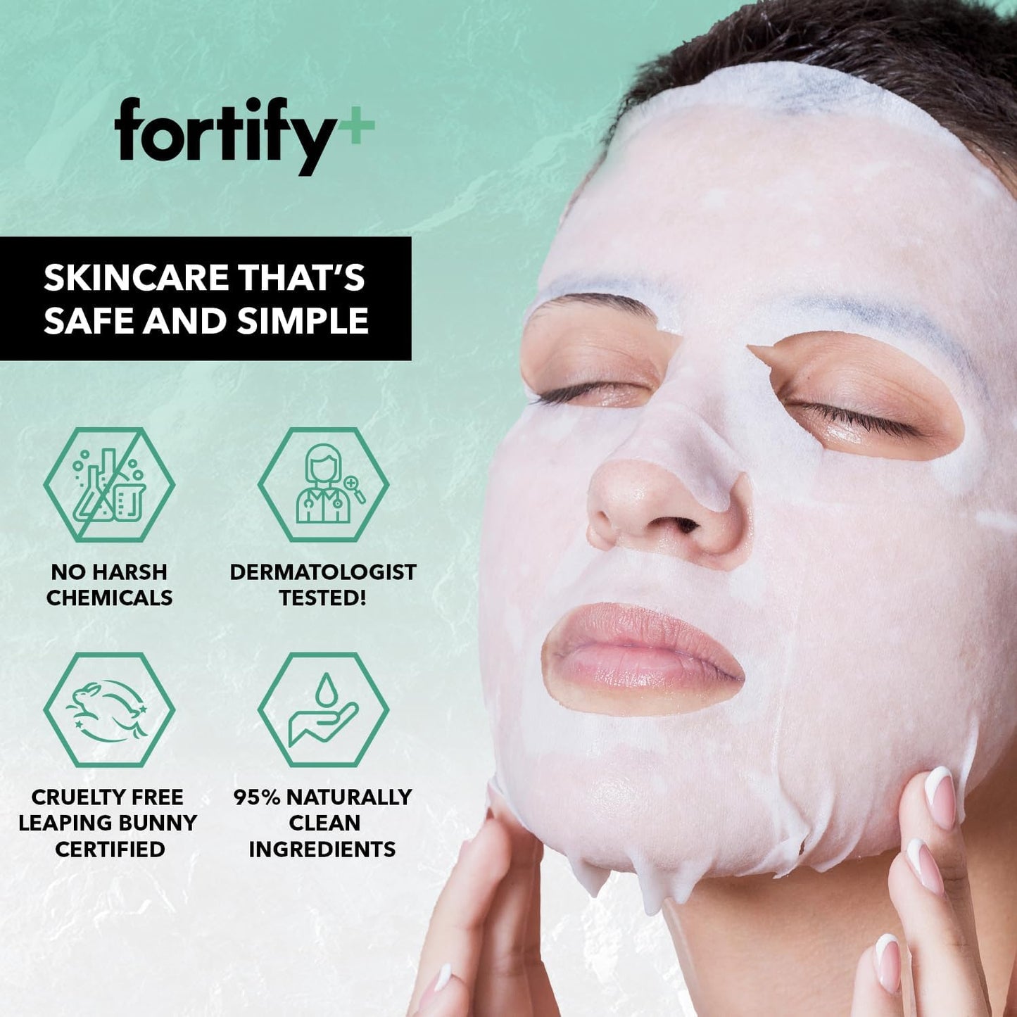 Face Mask - Hyaluronic Acid & Aloe - Dermatologist Tested, Ultra Hydrating, Anti-Aging, Pore Minimizing - 3-in-1: Detox - Treat- Boost - Clean Beauty, Korean Skin Care, 5 Sheet Masks