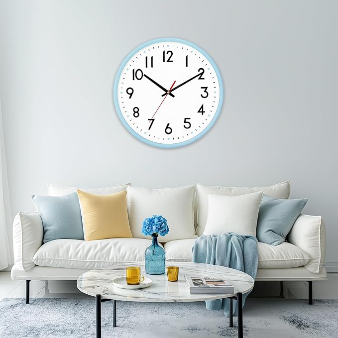 HZDHCLH Wall Clock Silent Wall Clocks Battery Operated 12 Inch Modern Non - Image 7