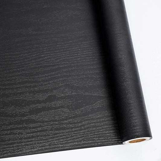 Abyssaly Black Wood Peel and Stick Wallpaper Decorative Self-Adhesive Contact by Abyssaly