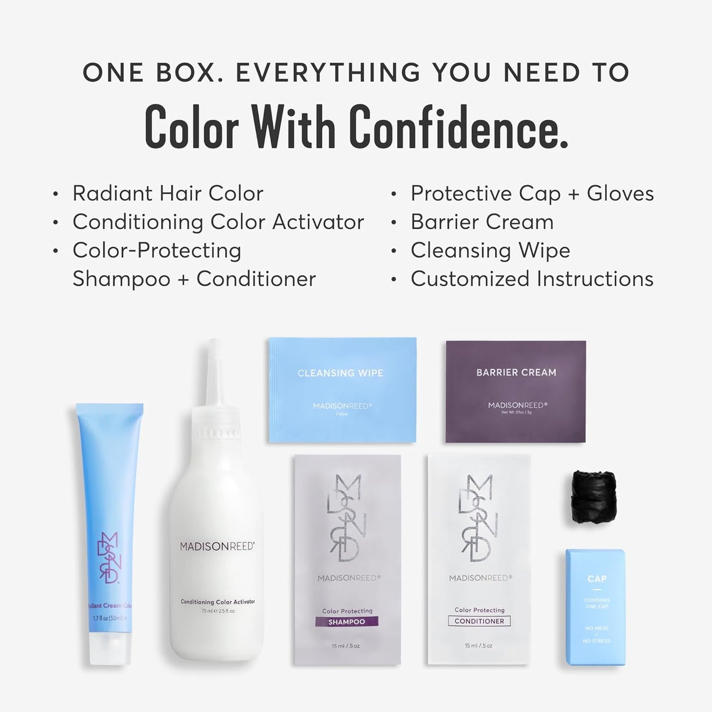 Madison Reed Radiant Hair Color Kit | 7.5NNA Light Neutral Brown (Umbria Brown) 100% Maximum Gray Hair Coverage | Salon-Quality Permanent Hair Dye for Resistant Grays | PPD & Ammonia-Free | 1 Pack