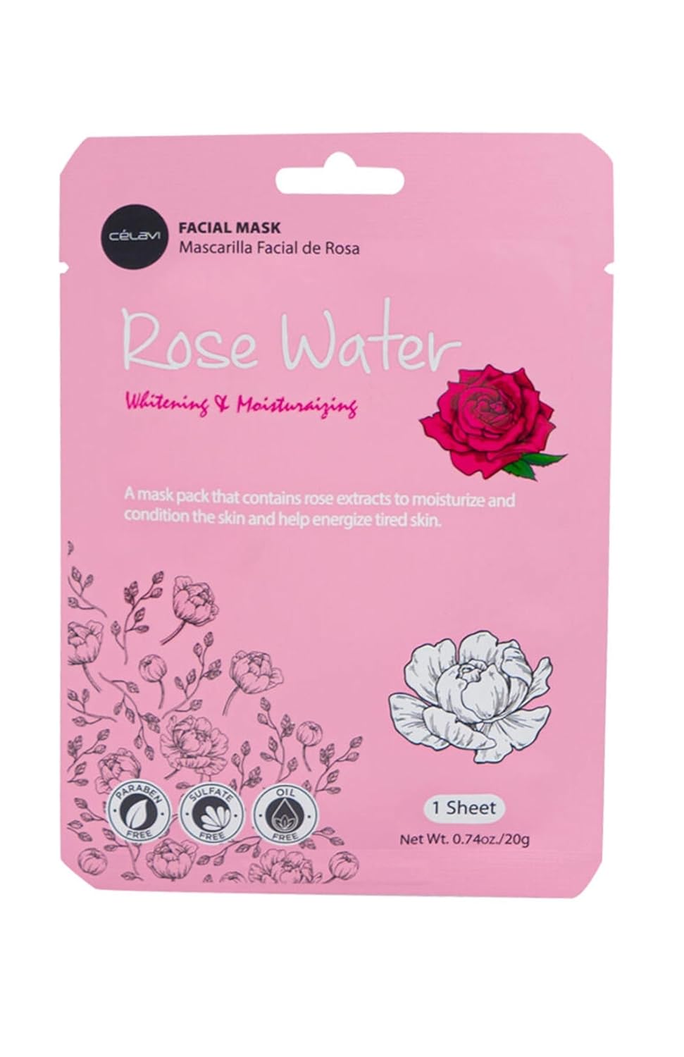 Celavi Essence Facial Sheet Face Mask Classic Authentic Korean Moisturizing Skincare, Pack of 5 (LIMITED EDITION)