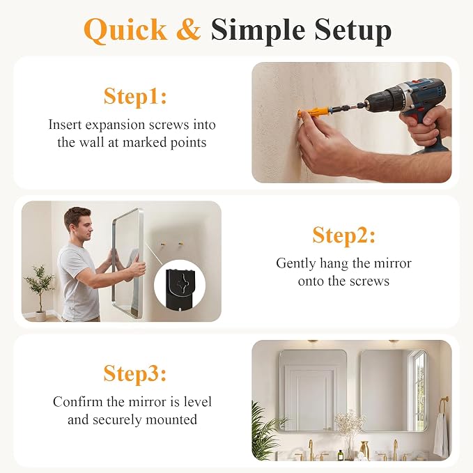 NEWBULIG 36X36 Inch Bathroom Mirror - Image 5