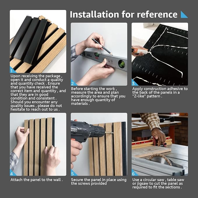 Art3d 4 Pack 47.2 x 23.6in. Wood Slat Acoustic Panels - Image 8