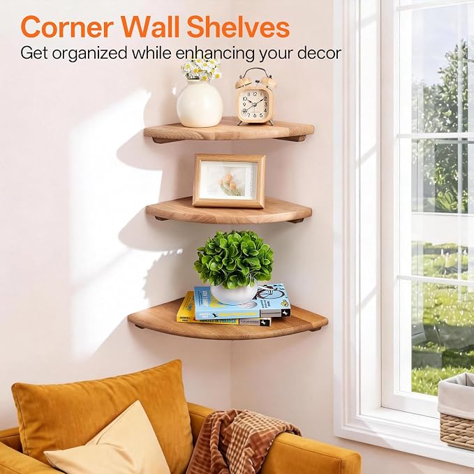 Gieanoo Floating Corner Shelves - Image 2