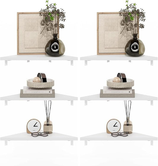 Furinno Rossi Triangle Corner Floating Shelves, Wall Mount Display Shelf by Furinno-FitsYourSpaceFitsYourBudget