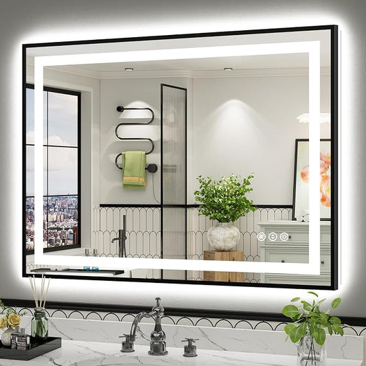 48x36 Inch LED Bathroom Mirror by Briivuemodernmirrors