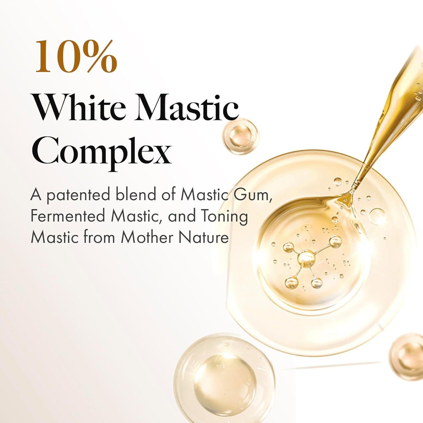 MASTINA White Mastic Ampoule Sheet Mask (4pc) Illuminating, Radiance-Boosting. Ultra-Moisturizing Facial Mask. Intensive Korean Skin Care. Fermented Mastic Gum