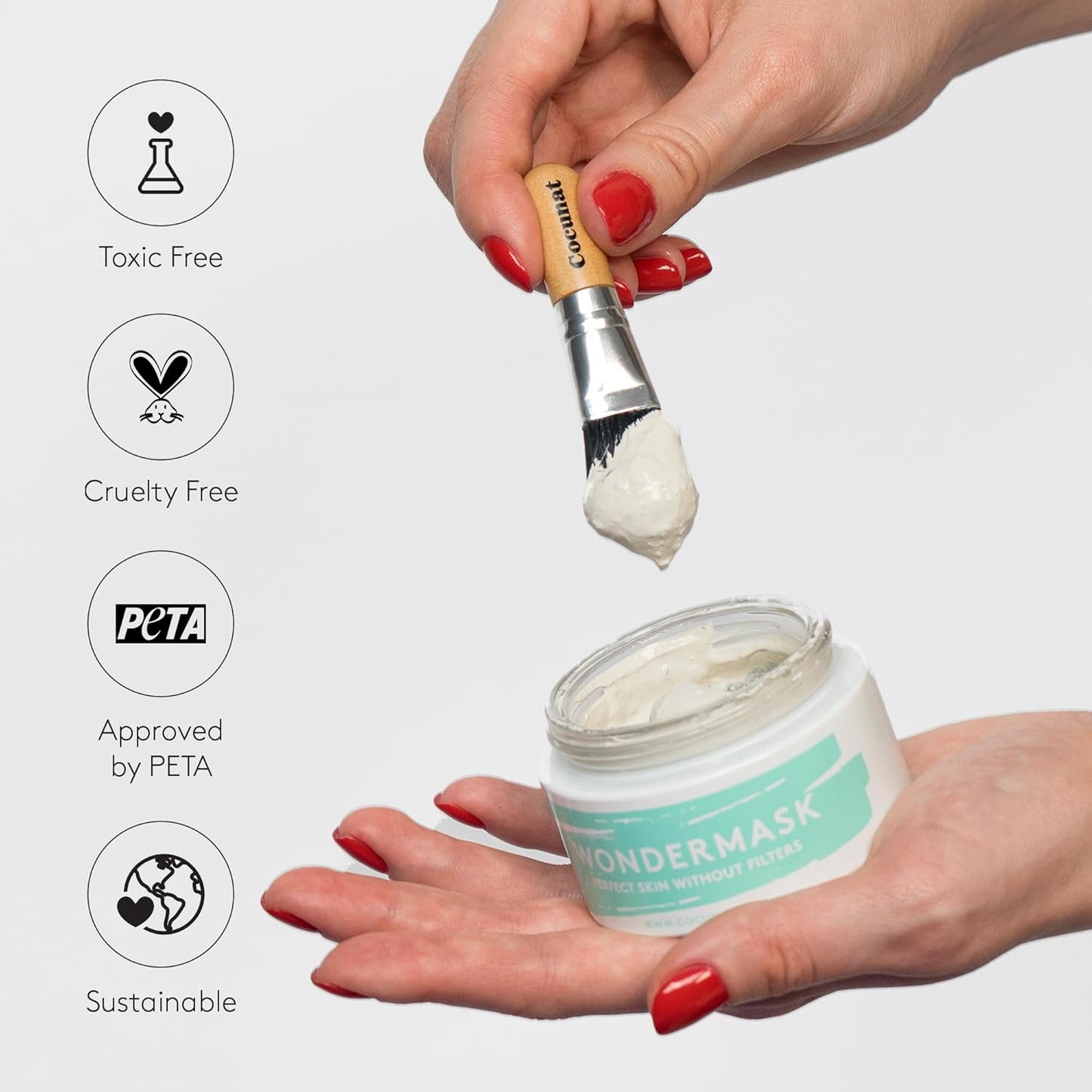 COCUNAT - Wondermask - Cleansing Facial Mask - Detoxifies, Exfoliates and Balances - Closes and Refines Pores - Oily and Combination Skin - Removes Impurities - Pimples - Acne - 50ml