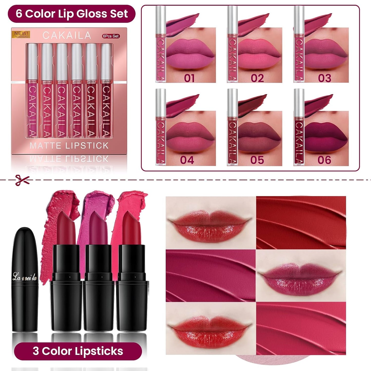 Makeup Kit for Women, Travel Makeup Kit, Makeup Full Kit for Beginners Teens Girls, Makeup Bundle Include 3 Matte & Shimmer Eyeshadow Palettes, Blush Palette, Lip Gloss Set, Concealer