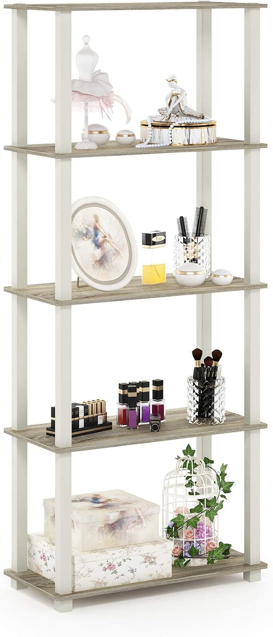 Furinno Turn-N-Tube 5-Tier Multipurpose Shelf / Display Rack / Storage Shelf / by Furinno-FitsYourSpaceFitsYourBudget