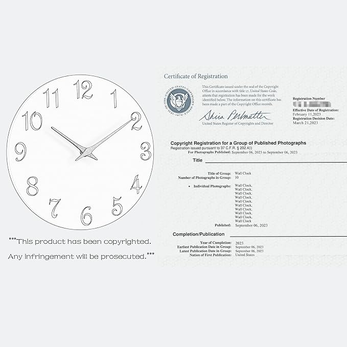 Roymnie Wall Clock, 10 Inch Modern Wall Clocks Battery Operated, Silent Non - Image 8