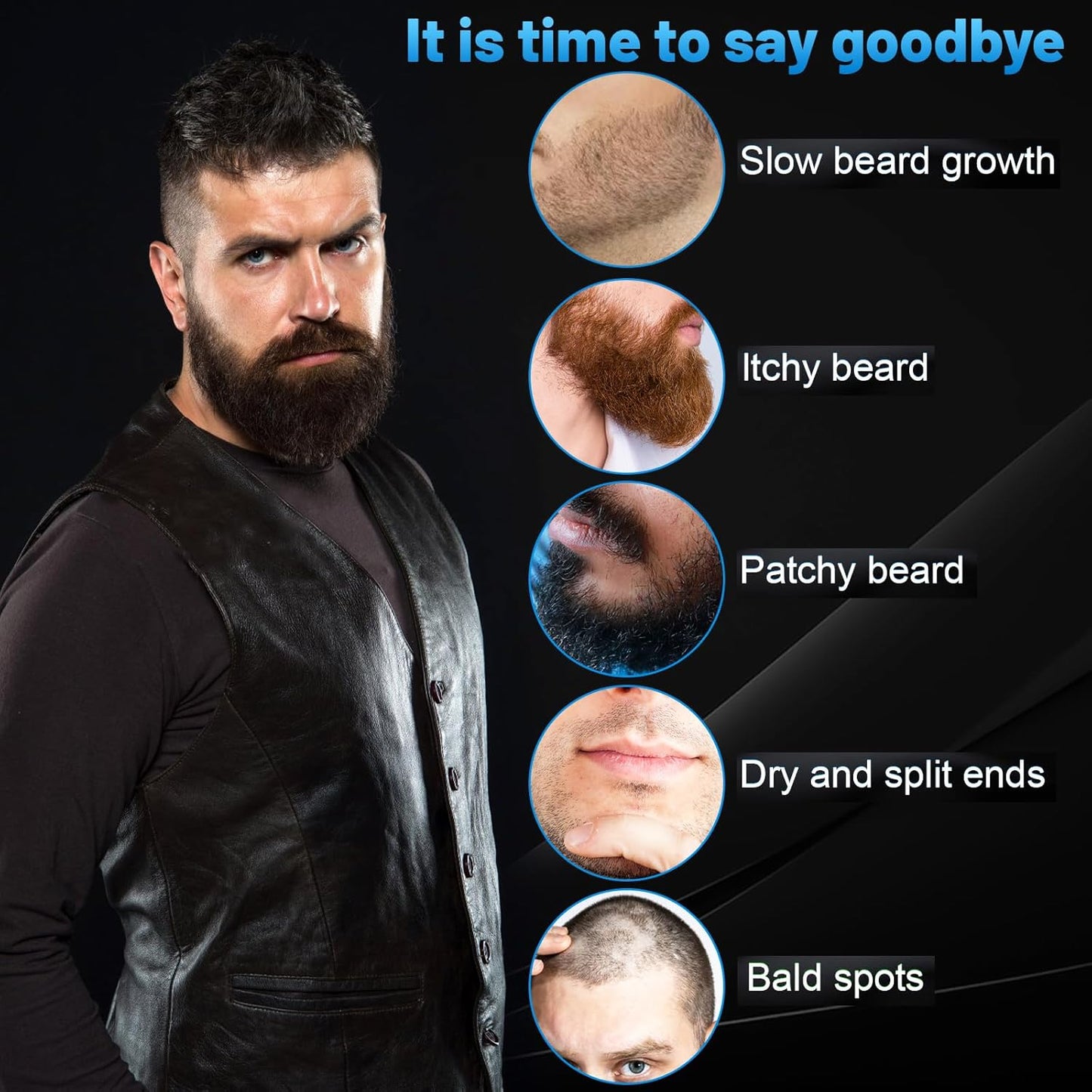 Beard Butter,Maximum Concentration Biotin,with Castor Oil and Argan & Jojoba Oils, Promotes Beard Growth, Styles, Strengthens & Softens Beards ,Unruly Beards While Relieving Itch,2 Ounce*2(2 Pack)