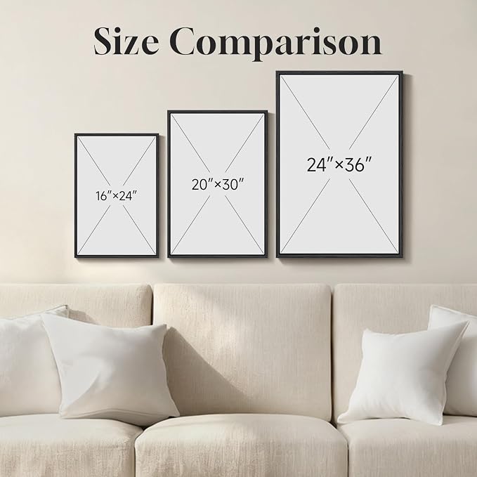 Framed Beige Black Abstract Wall Art - Image 7