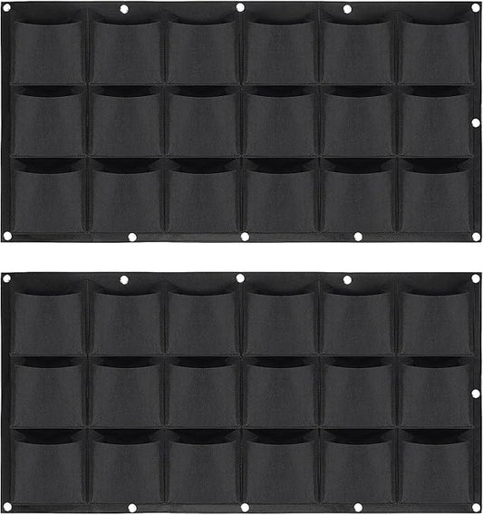ZOENHOU 2 Pack Total 36 Roomy Pockets Horizontal Garden Planter, Waterproof by ZOENHOUDIRECT