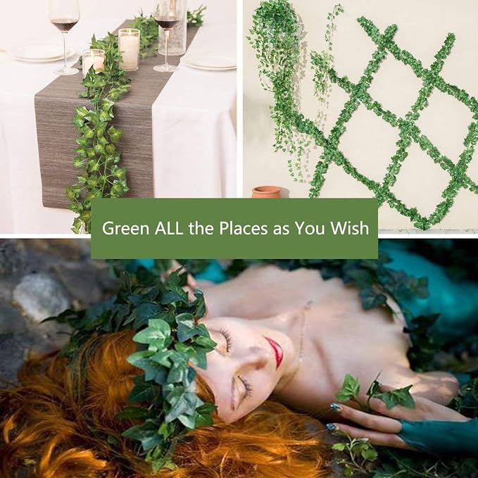 Fake Vines for Room DecorArtificial Plant Ivy Garland 1 Stand 100FT Long - Image 2