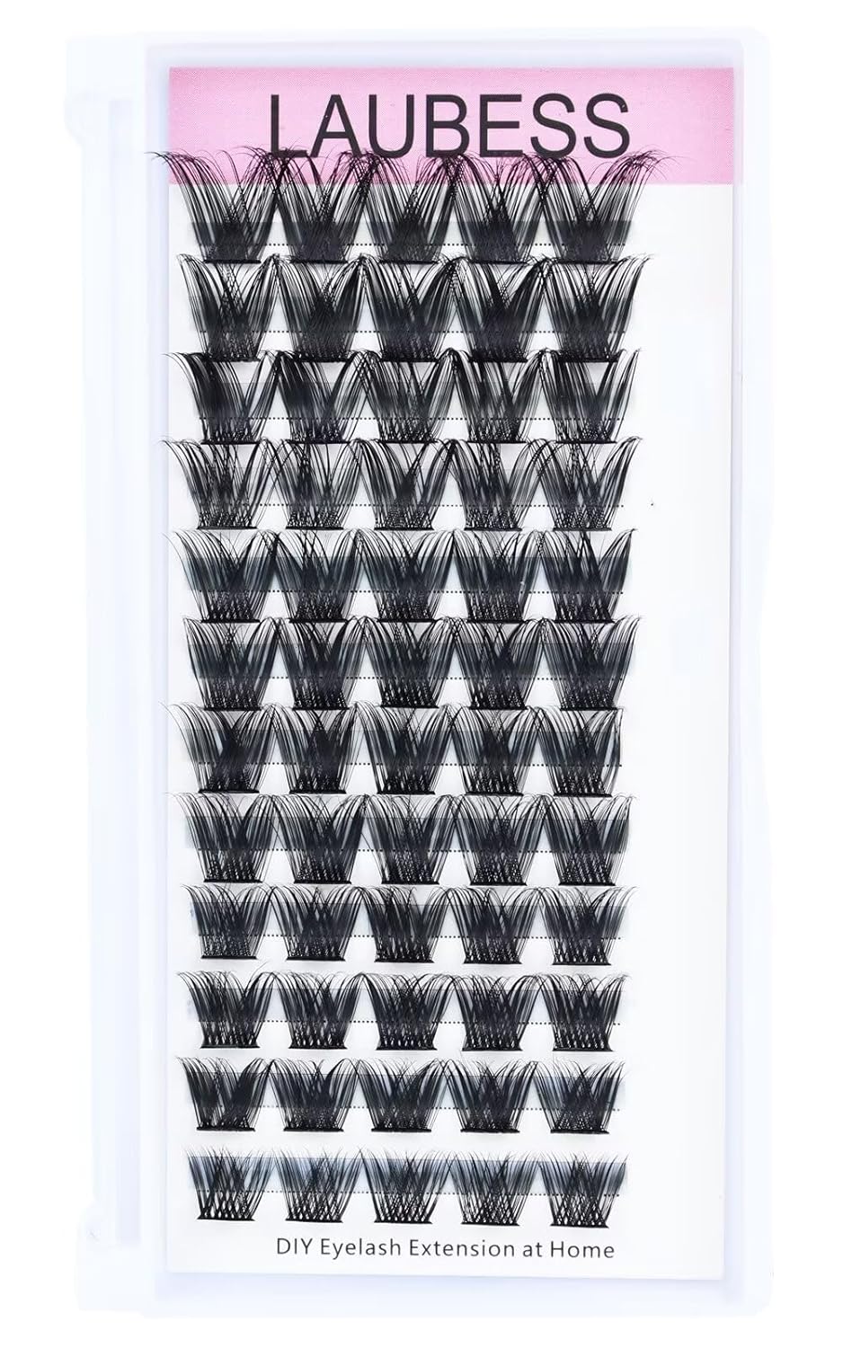 Cluster Lashes Individual Lashes D Curl Lash Clusters Volume Eyelash Clusters DIY Lash Extension Kit Fluffy Cluster Eyelash Extensions (02-0.07D,16mm)