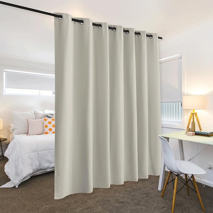 RYB HOME Blackout Curtains Room Divider, Total Privacy Wall Divider Screens - Image 3