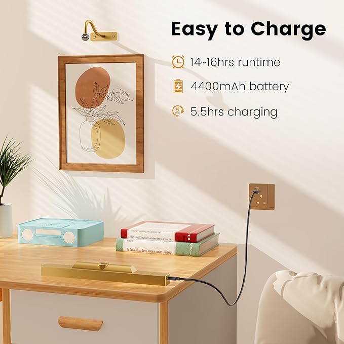 Gallery Lights for Wall 3 Pack, Cordless Remote Dimmable LED for Portrait - Image 5
