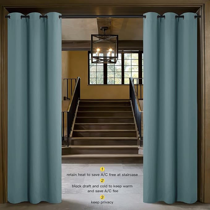 NICETOWN Faux Folding Accordion Doors, Front Door Curtains - Image 2