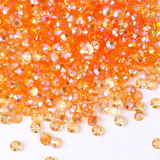 3000 Pieces SS12 3mm Flatback Rhinestones AB Clear Round Gems Crystals for Nail Art DIY Crafts Clothes Shoes Bags （Transparent Champagne AB）