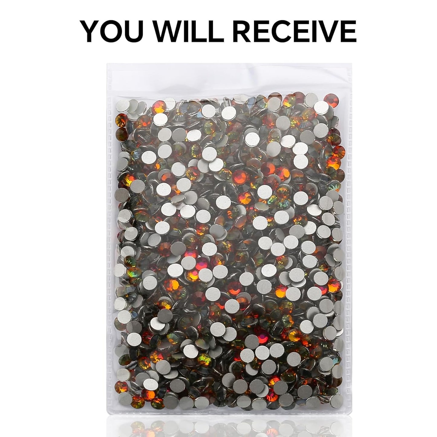 288Pcs Blaze Crystal Rhinestones,Glass Flatback Rhinestones Gemstones for Nail Face Makeup Art Crafts Clothes Decoration-(SS30,6.5mm,Blaze)