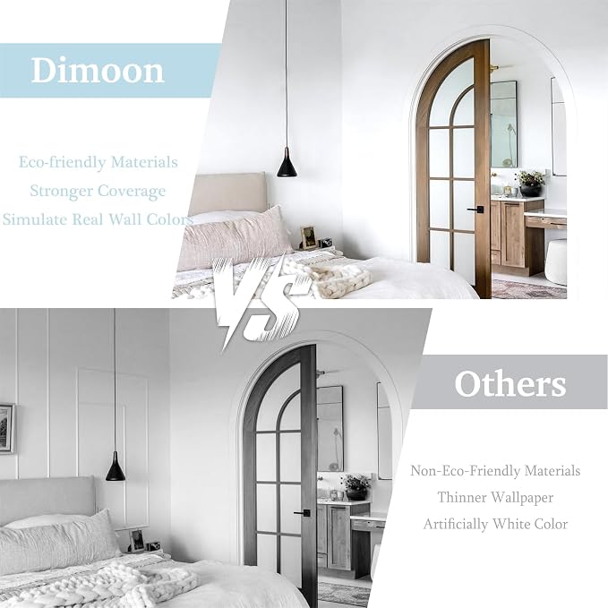 Dimoon 17.7''x118'' Peel and Stick Wallpaper White Contact Paper - Image 9
