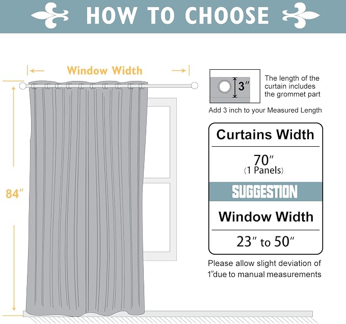 ChrisDowa Brownout Curtains 70 inches Wide - Image 5