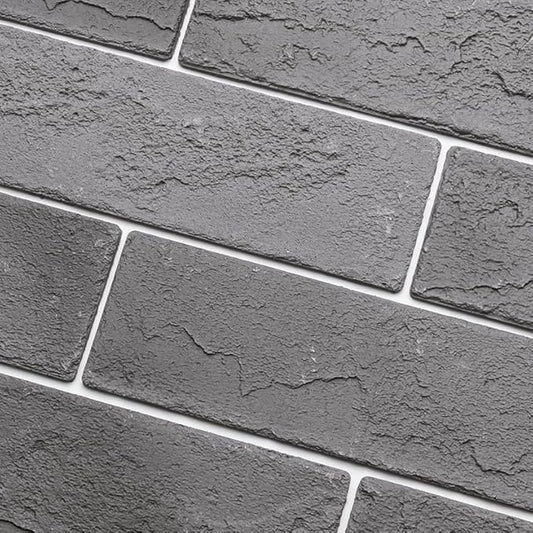 100 Vintage Grey Faux Brick Wall Tiles, 3D Thin Brick Veneers by TORURAL