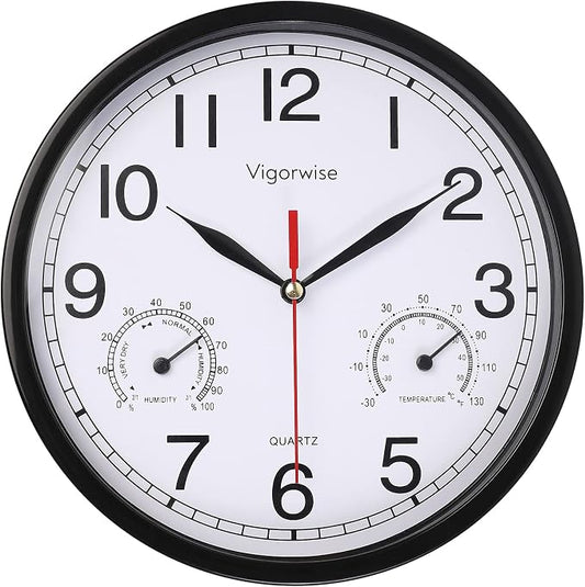 Wall Clock, Sweep Silent Movement Accurate Clocks by Vigorwise