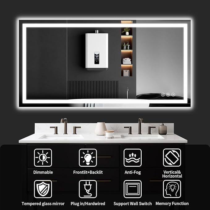 LED Bathroom Mirrors 32"x48" Bathroom Mirror - Image 6