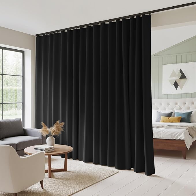 RYB HOME 100% Blackout Room Divider Curtain, Thermal Insulated & Privacy Assurd by RYBHOME