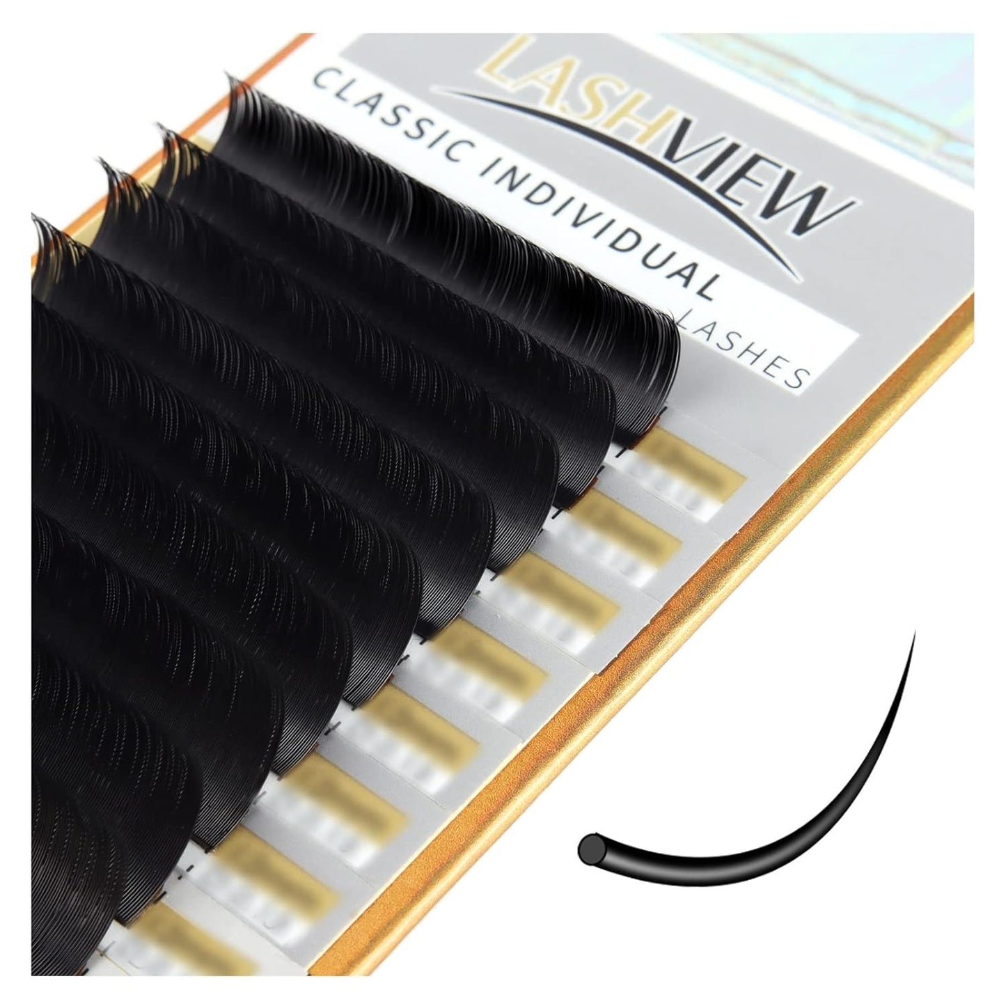 LASHVIEW Eyelash Extensions,Individual Lashes, Premium Single &Classic Lashes,0.18 Thickness CC Curl 8-15mm Mixed Tray,Natural Semi Permanent Eyelashes,Soft Application-Friendly,Mink Lashes