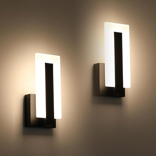 Joosenhouse Modern LED Wall Sconces Up and Down Wall Mount Light Black 3000K by Joosenhouse