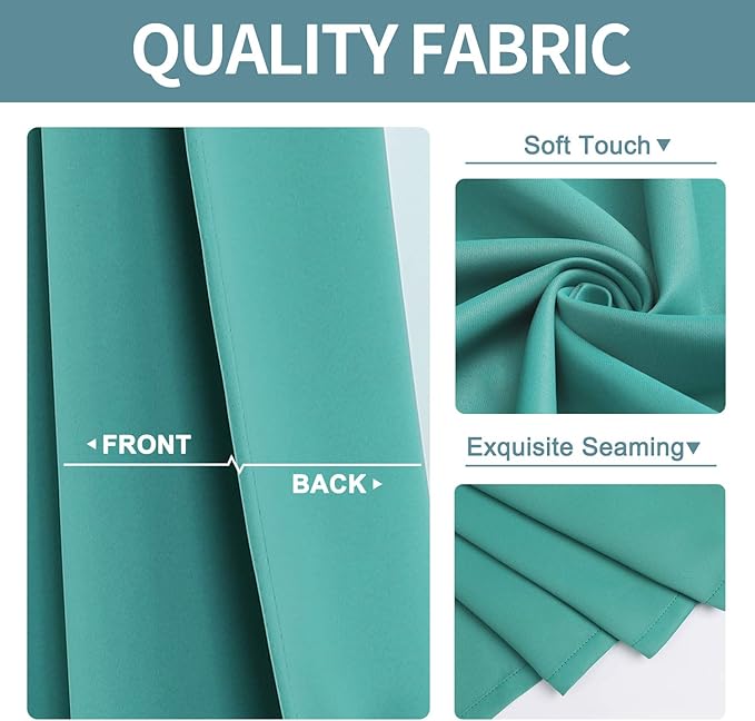 ChrisDowa Blackout Curtains 36 Inches Long - Image 3