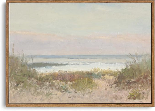 OIQArtOIQ Vintage Landscape Canvas Wall Art Framed Natural Scenery Painting by OIQArtOIQ
