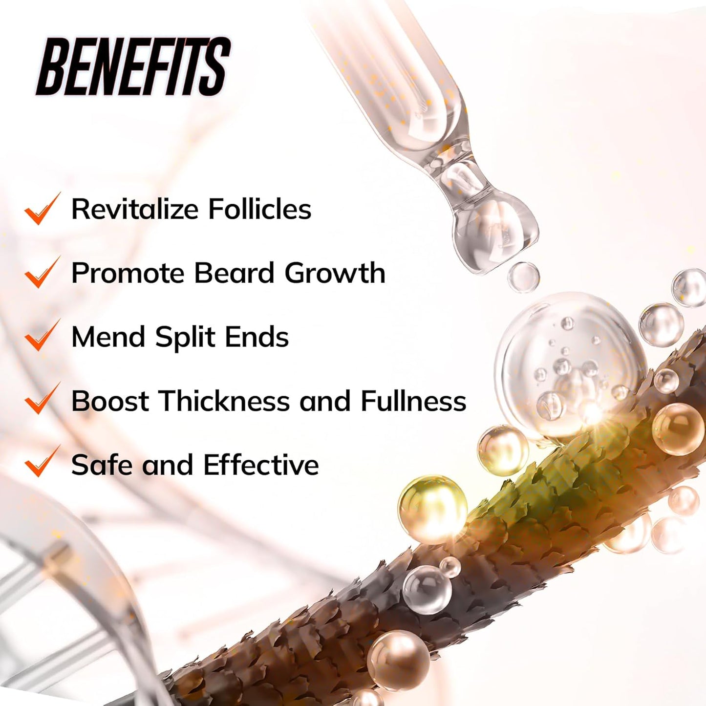 5% Minoxidil Beard Growth Serum for Men: Hair Regrowth Spray with Biotin & Rice Water - Extra Strength Beard Oil for Faster Thicker and Fuller Beard Growth - 2.03 Fl Oz